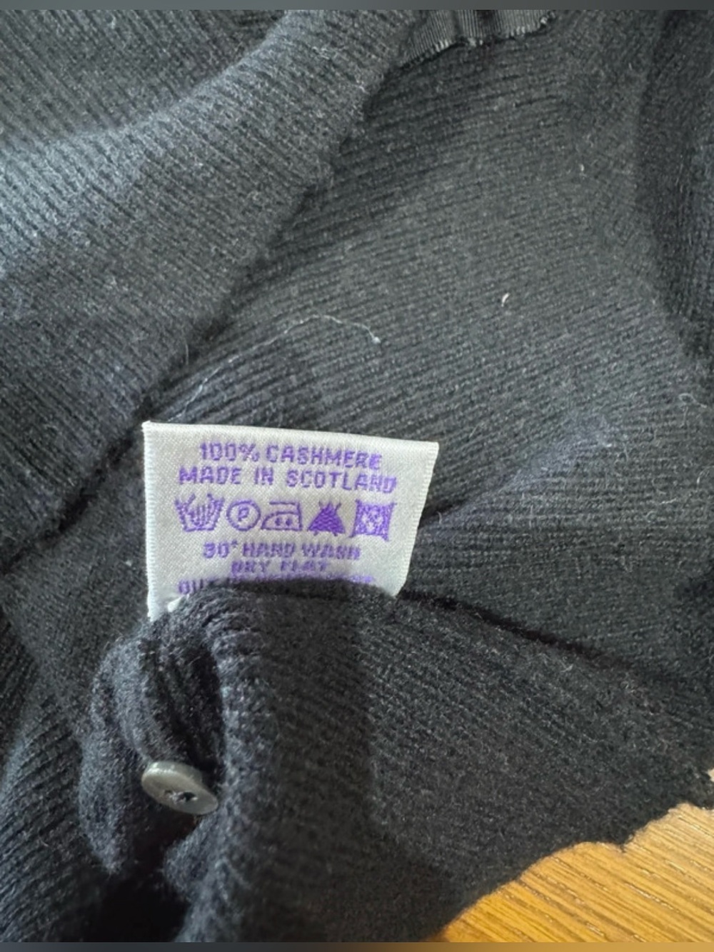 Brora Cropped Cashmere Cardigan in Black - Picture 8 of 11